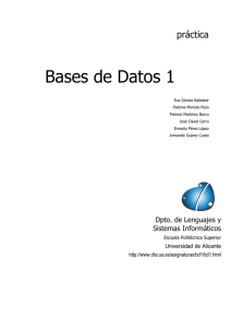 Bases de Datos 1 - RUA - Universidad de Alicante