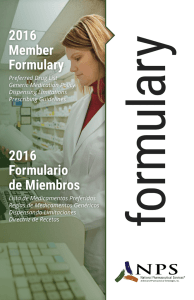 2016 Member Formulary 2016 Formulario de Miembros