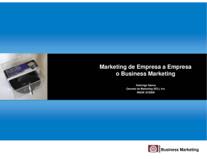 Marketing de Empresa a Empresa o Business Marketing