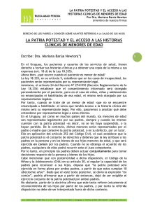 la patria potestad y el acceso a las historias clínicas de menores de