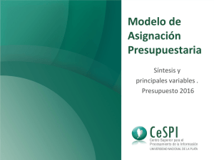 Modelo de Asignación Presupuestaria - CeSPI