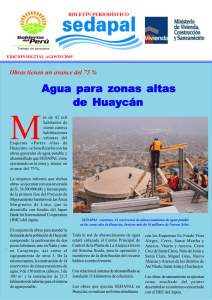 Agua para zonas altas onas altas de Hua de Huaycán