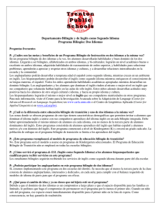Departamento Bilingüe y de Inglés como Segundo Idioma Programa