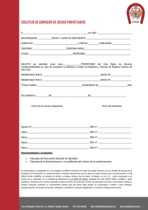 solicitud de admisión de socios propietarios