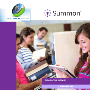 Guía Rápida Summon - Biblioteca Digital UAM
