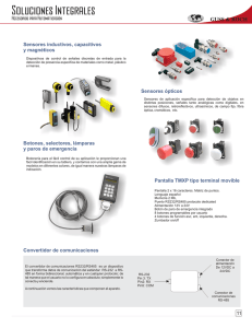 Sensores inductivos, capacitivos y magnéticos Sensores ópticos