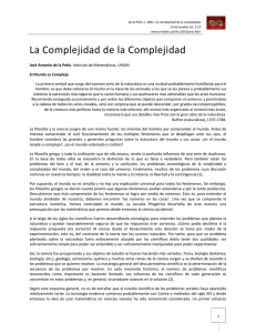 La Complejidad de la Complejidad - Cinta de Moebio. Revista de