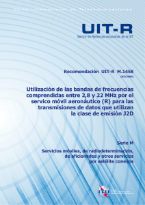 M.1458 - Utilización de las bandas de frecuencias de la gama 2,8