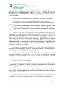 Ayuntamiento de Málaga DECLARACION JURADA DE