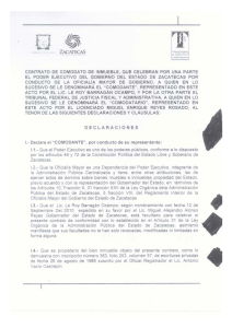 contrato de comodato de inmueble, que celebran por