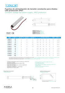 Fuentes de alimentación de tensión constante para diodos LED