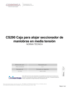 CS290 Caja para alojar seccionador de maniobras en media tensión