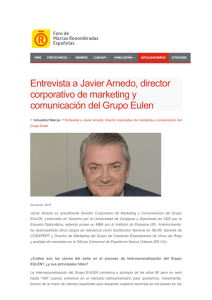 Entrevista a Javier Arnedo, director corporativo de marketing