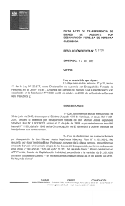 dicta acto de transferencia de bienes de ausente