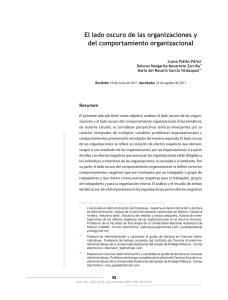 El lado oscuro de las organizaciones y del comportamiento