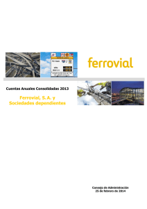 Cuentas Anuales Consolidadas 2013 de Ferrovial S.A.