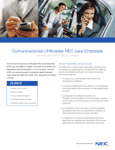 Comunicaciones Unificadas NEC para Empresas