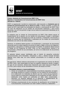 Asistente de Comunicaciones WWF Chile Reporta a
