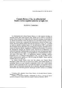Canuto Berea y Cia., la editorial del Teatro Lirico español