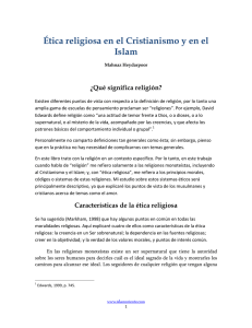 Ética religiosa en el Cristianismo y en el Islam