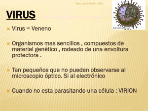 Virus = Veneno Organismos mas sencillos , compuestos de material