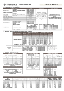 i. tasas de interés - Banco Internacional