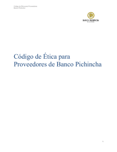 Código de Ética para Proveedores de Banco Pichincha