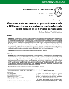 Gérmenes más frecuentes en peritonitis asociada