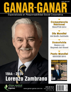 Lorenzo Zambrano - Revista GANAR