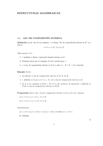 Ley de Composición Interna - Álgebra I