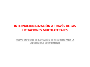 internacionalización de las licitaciones multilaterales