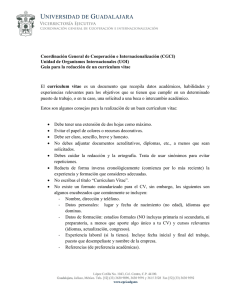 Guía para la realización de curriculum vitae