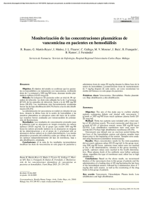 Monitorización de las concentraciones plasmáticas de