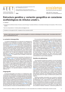 Estructura genética y variación geográfica en caracteres