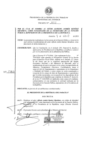 PRESIDENCIA DE LA REPÚBLICA DEL PARAGUAY MINISTERIO