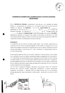 CONVENIO DE COOPERACIÓN Y ASISTENCIA MUTUA E