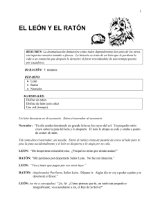 EL LEÓN Y EL RATÓN