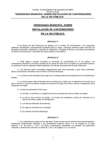 ordenanza municipal - Línea Verde Miranda de Ebro
