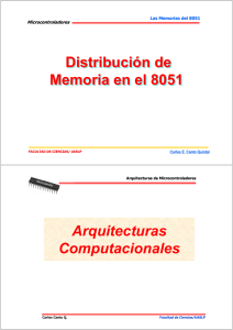Distribución de Memoria en el 8051 Distribución de Memoria en el