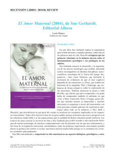 El Amor Maternal - Colegio Oficial de Psicólogos de Madrid
