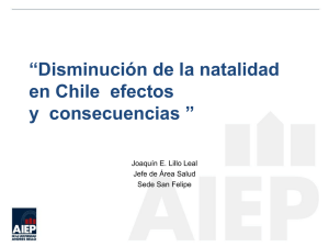 Disminución de la natalidad en Chile efectos y