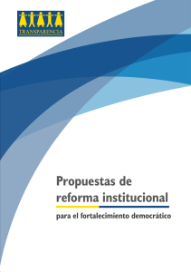 Propuestas de reforma institucional