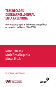 Tres décadas Desarrollo Rural en Argentina