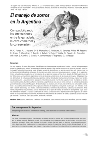 El manejo de zorros en la Argentina