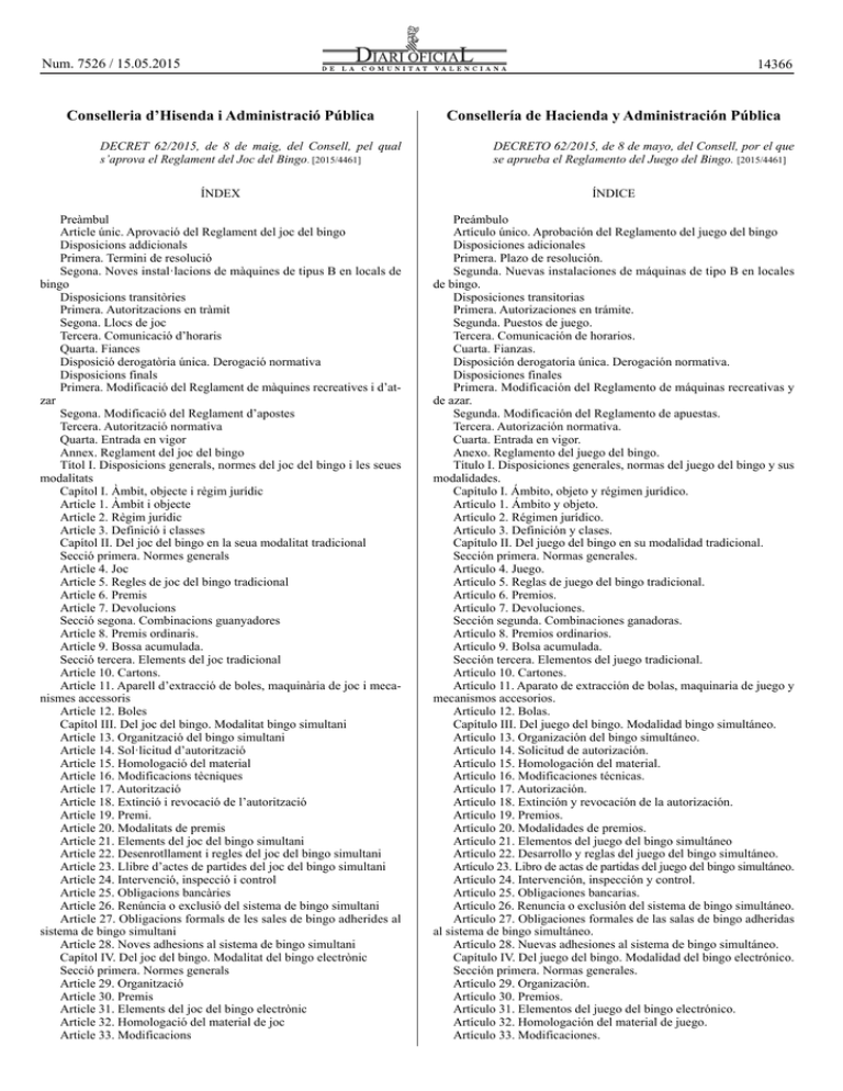 Decret Diari Oficial De La Comunitat Valenciana