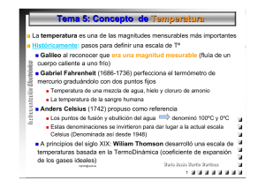 Tema 5: Concepto de Temperatura