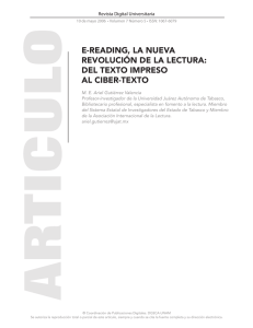 e-reading, la nueva revolución de la lectura: del texto impreso al