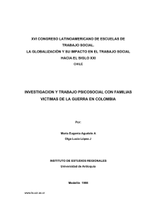 investigacion y trabajo psicosocial con familias victimas de la guerra