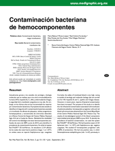 Contaminación bacteriana de hemocomponentes
