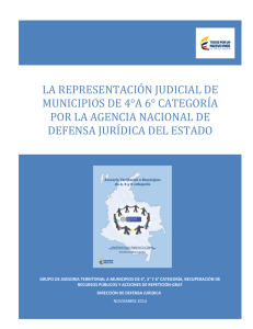 La representación judicial de municipios de 4°a 6° categoría por la
